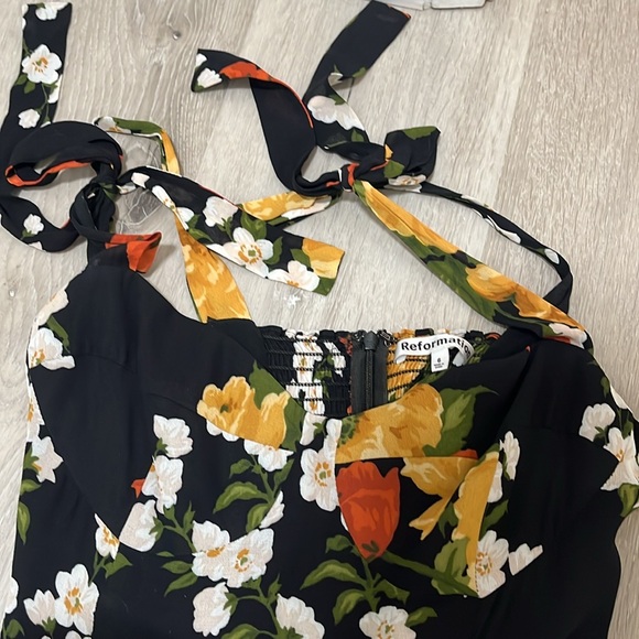 Reformation Nadira Floral Georgette Midi Dress size 6 - Picture 4 of 6